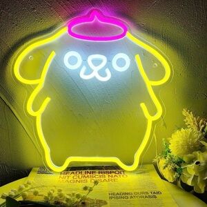 Sanrio Pompompurin Large Kawaii LED Room Wall Decor Sign